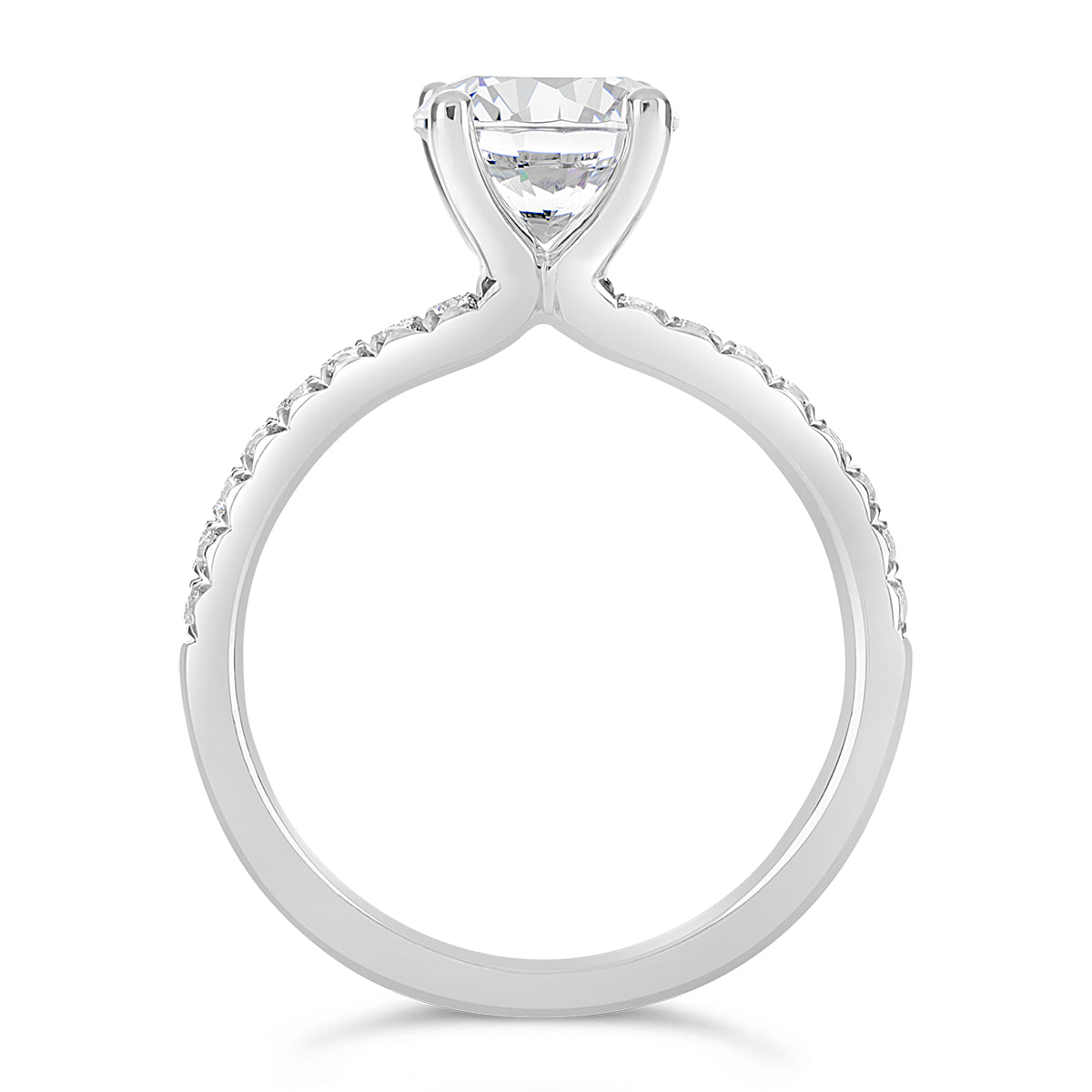 Round Brilliant Cut Diamond Engagement Ring - ACB121