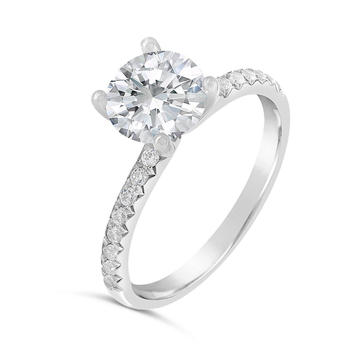 Round Brilliant Cut Diamond Engagement Ring - ACB121