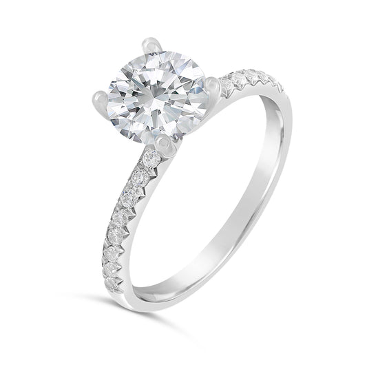 Round Brilliant Cut Diamond Engagement Ring - ACB121