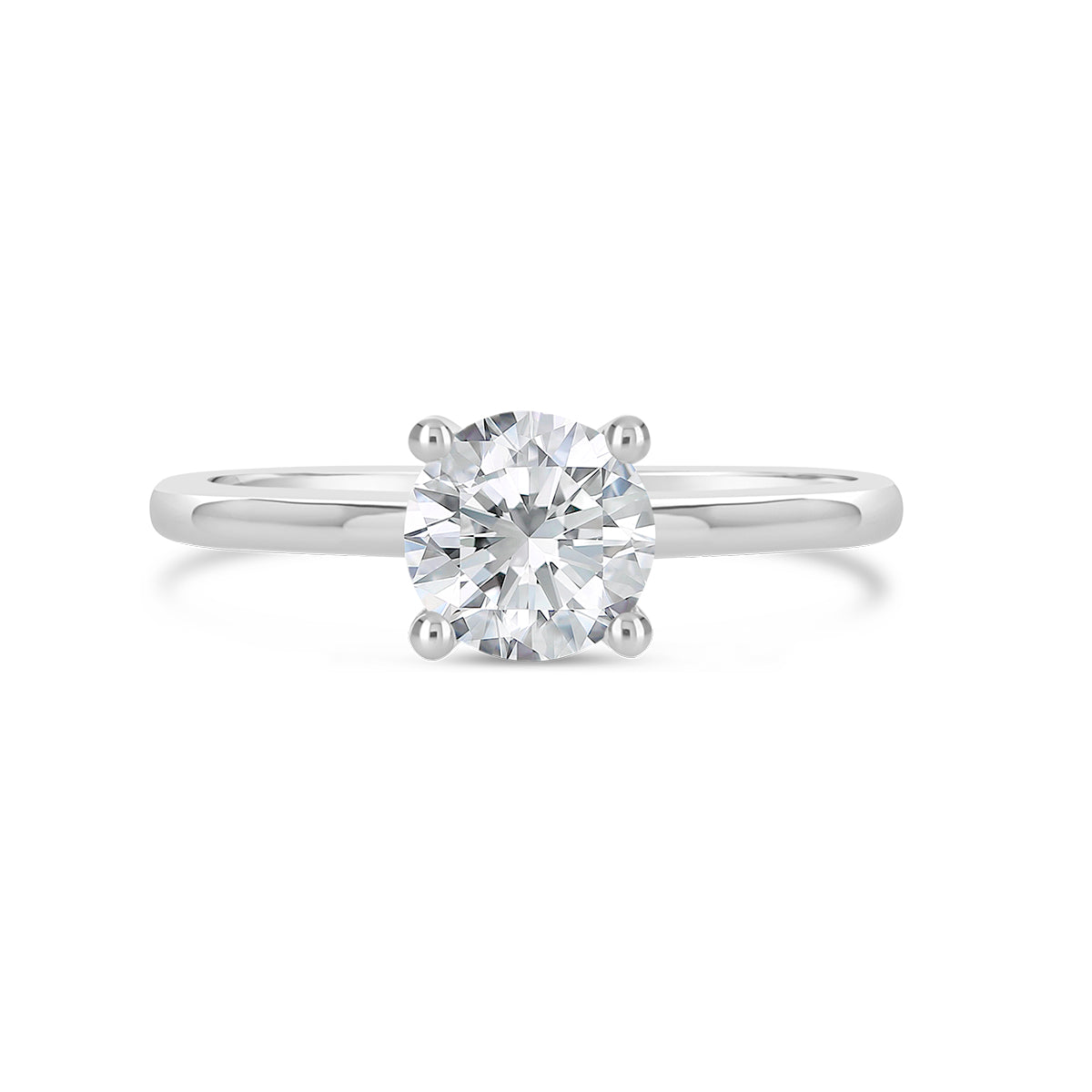 Round Brilliant Cut Solitaire Engagement Ring - ACB128