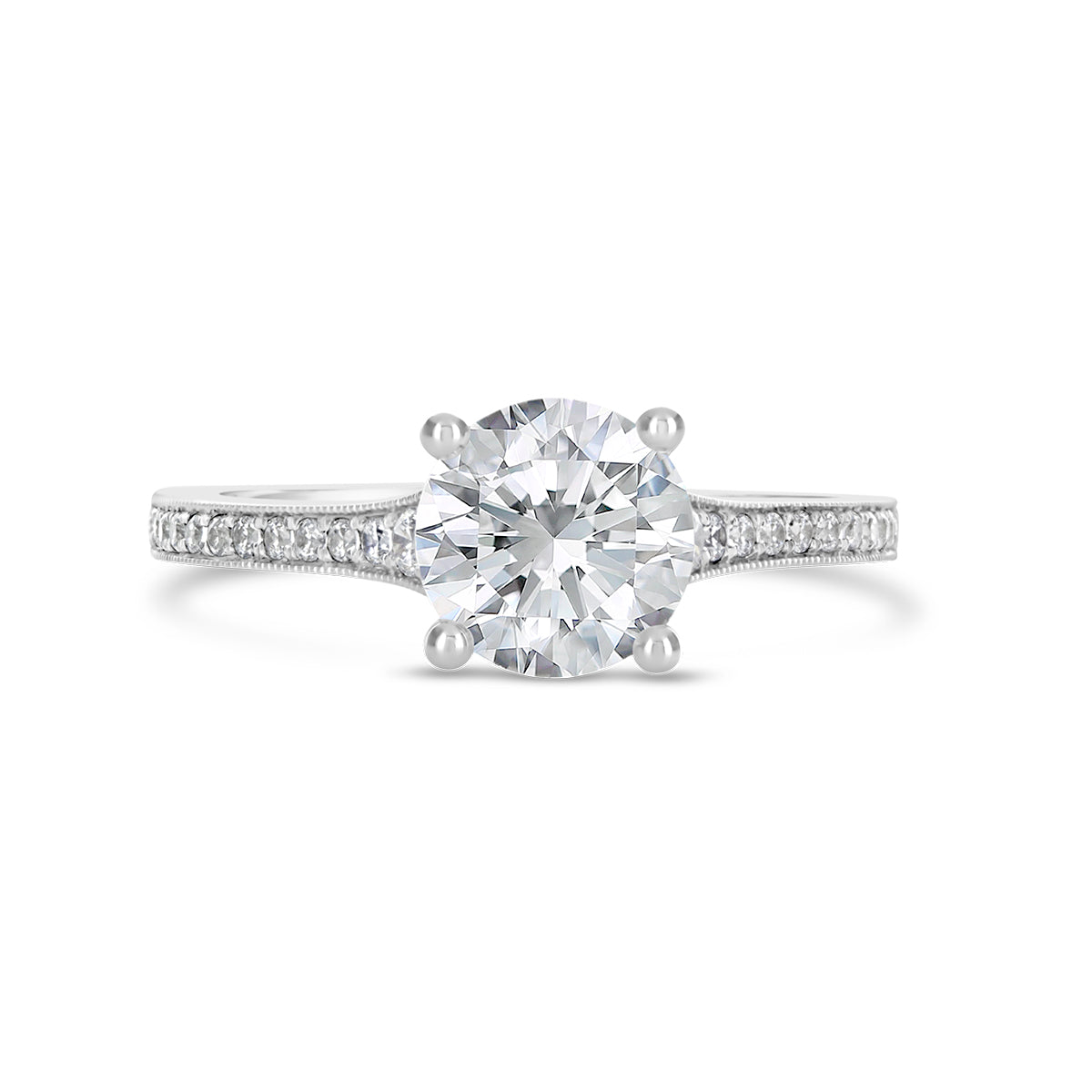 Round Brilliant Cut Diamond Engagement Ring - ACB131