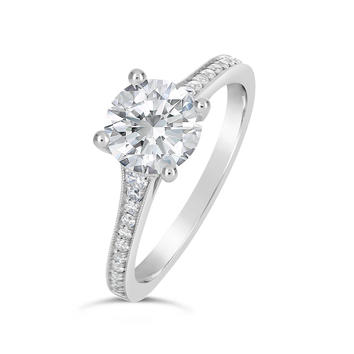 Round Brilliant Cut Diamond Engagement Ring - ACB131