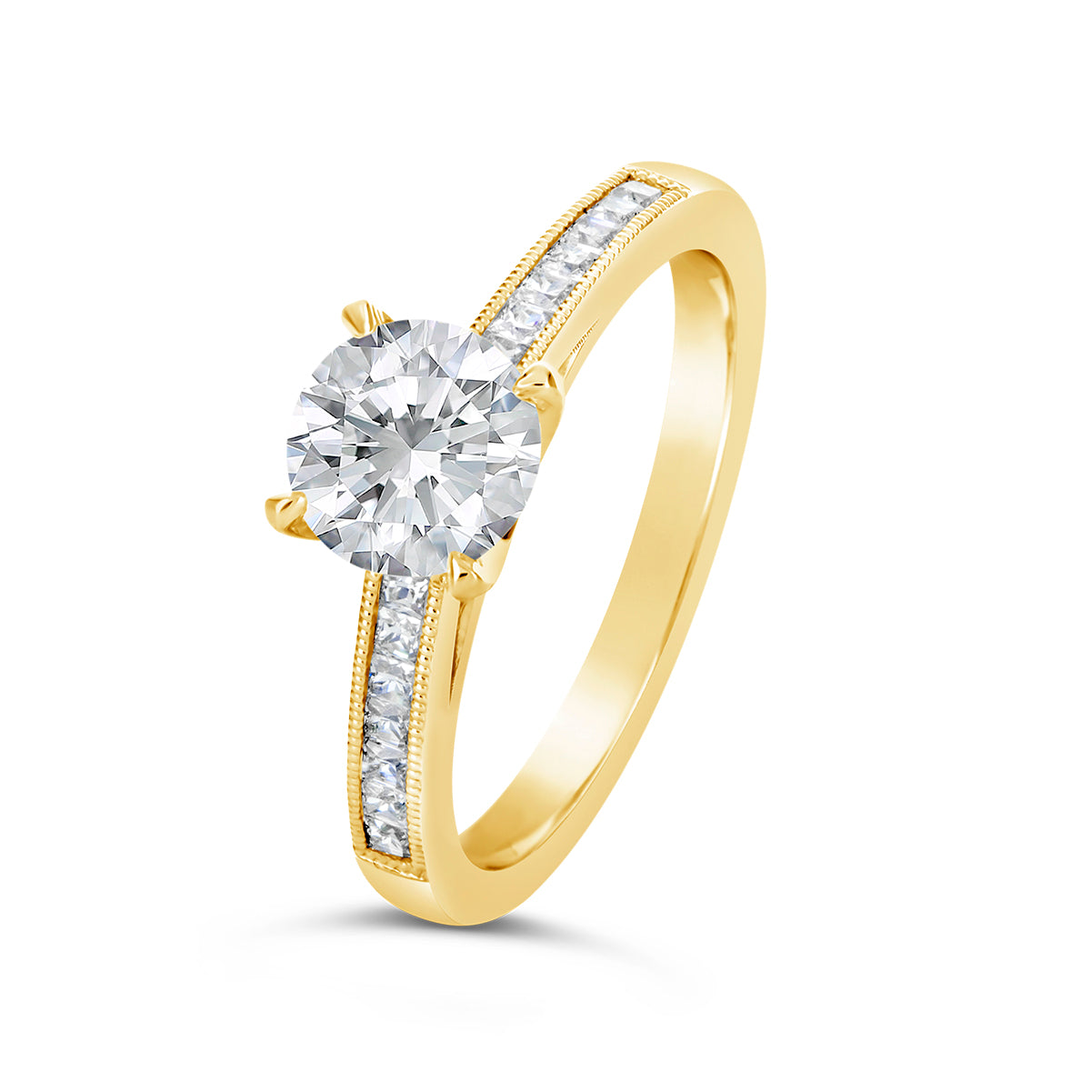 Round Brillaint Cut Diamond Engagement Ring - ACB134