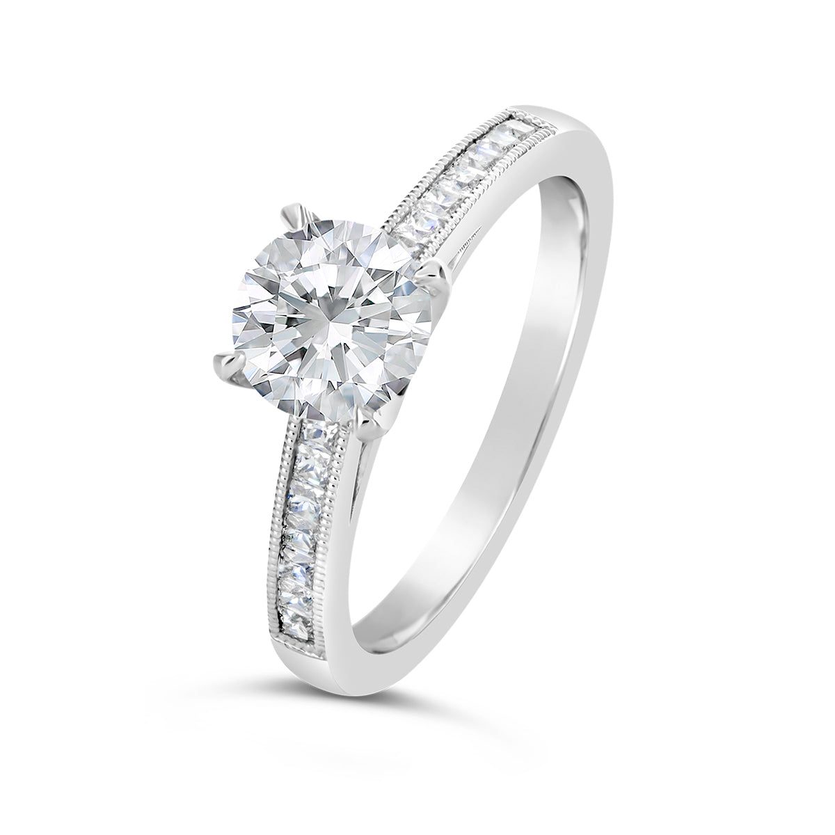 Round Brillaint Cut Diamond Engagement Ring - ACB134