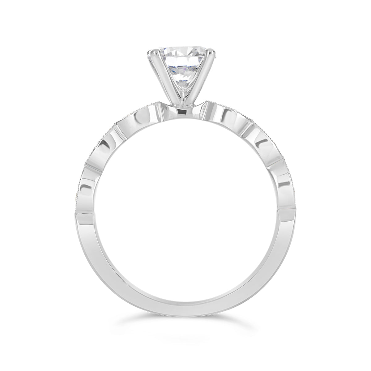 Round Brilliant Cut Diamond Engagement ring - ACB140