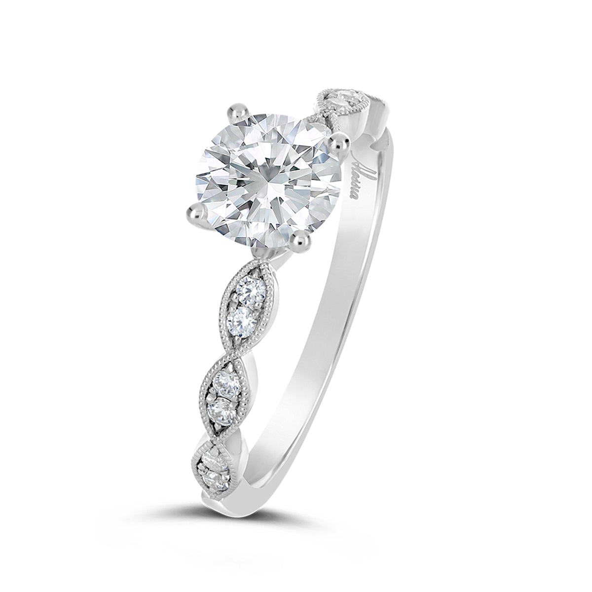 Round Brilliant Cut Diamond Engagement ring - ACB140