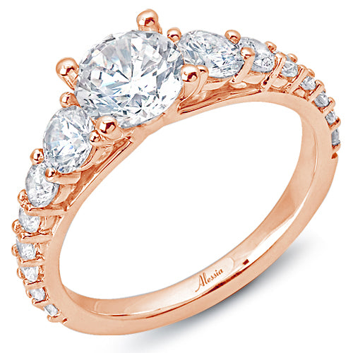 Tapering Round Brilliant Diamond Engagement Ring - ACB232