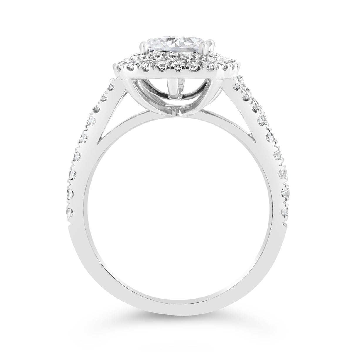 Cushion Cut Double Halo Diamond Engagement Ring ACB238