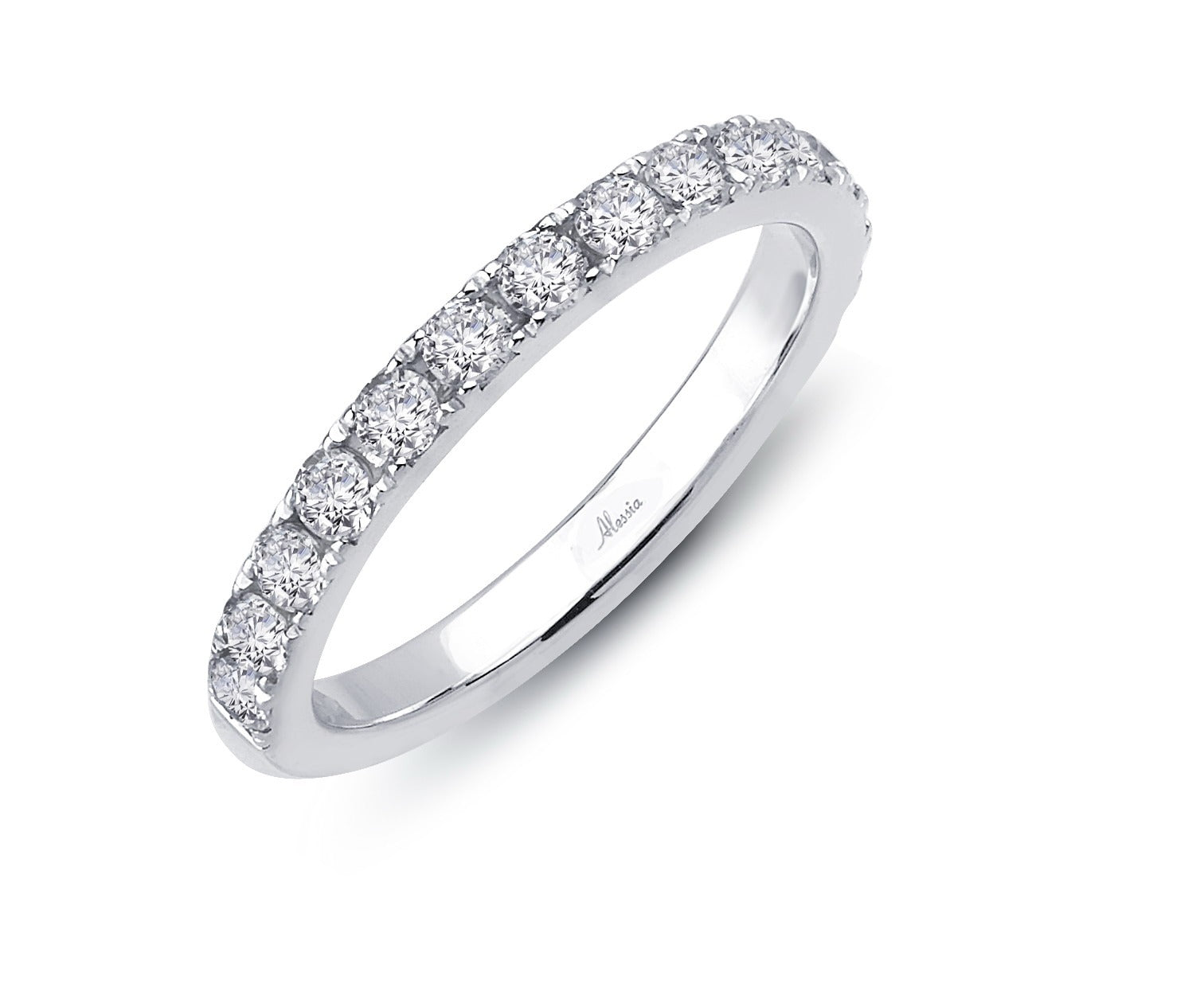 Gold Diamond Encrusted Wedding Band - ACE003