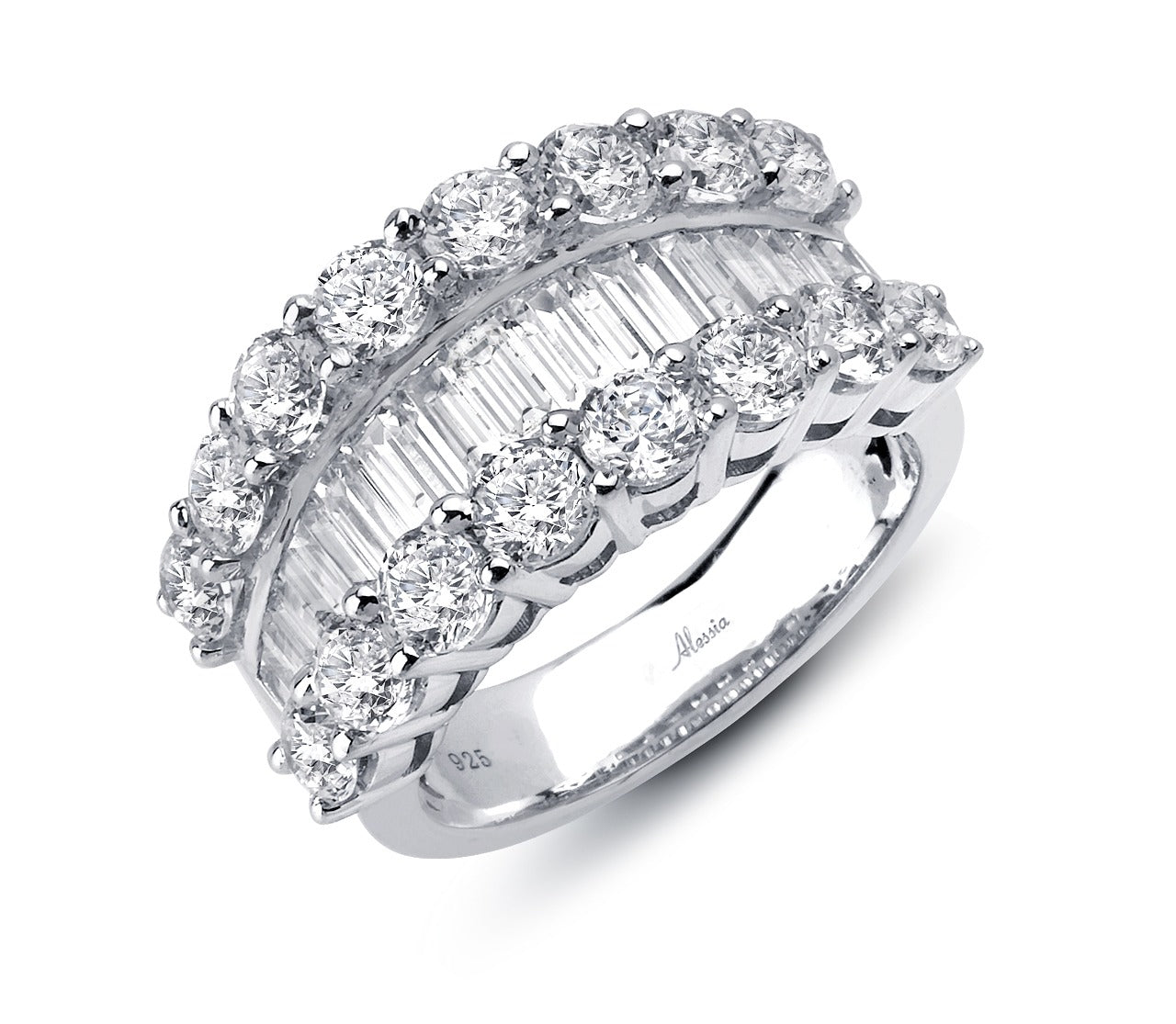 Round and Baguette Diamond Eternity Band - ACE031