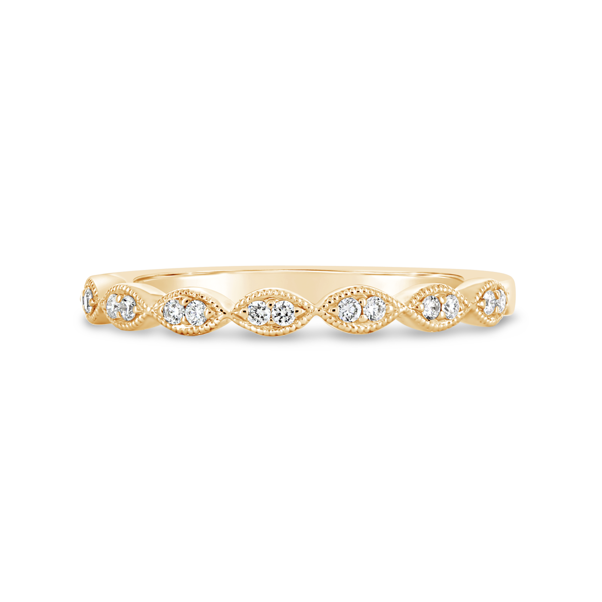 Art Deco Marquise shape Diamond Wedding Band - ARB1306