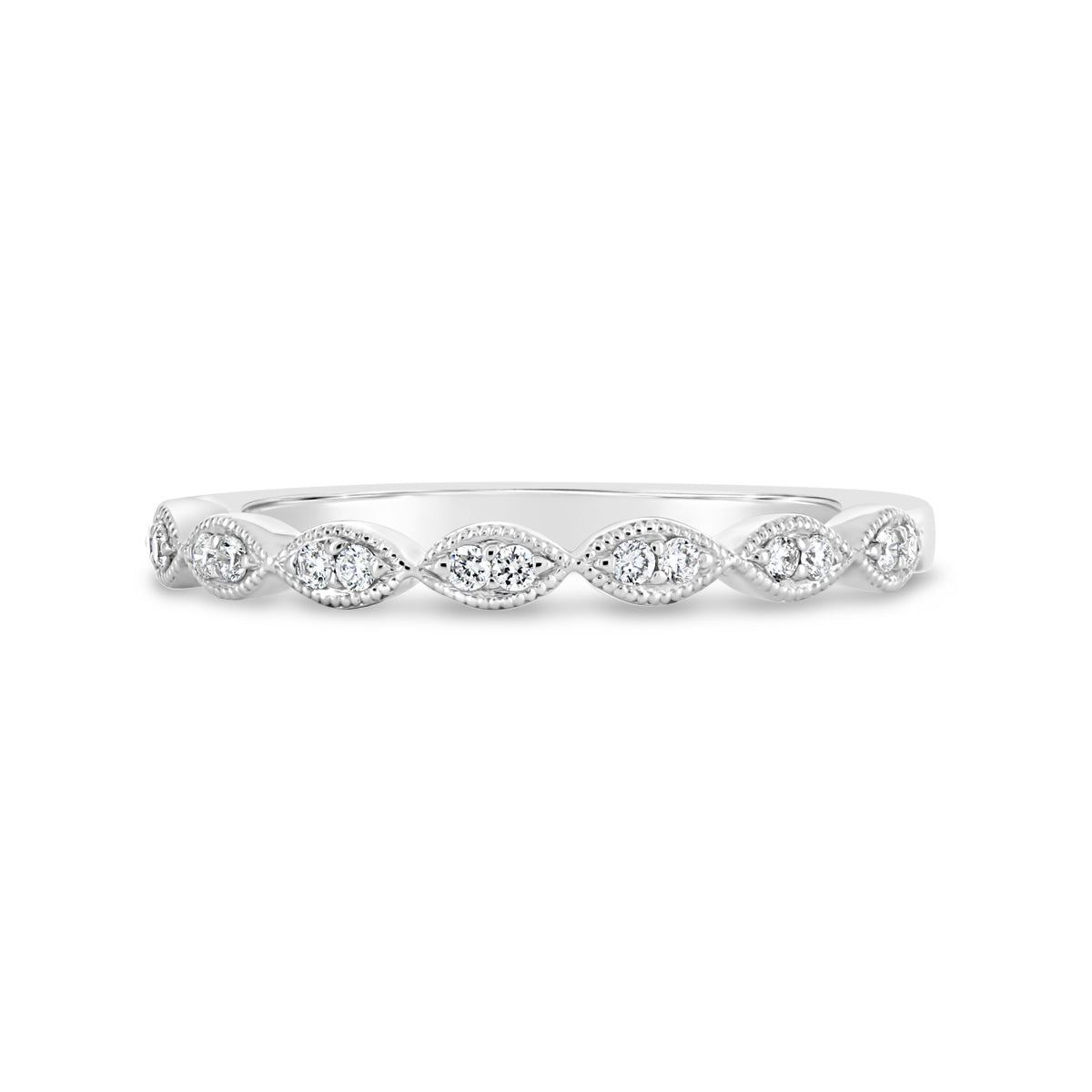 Art Deco Marquise shape Diamond Wedding Band - ARB1306