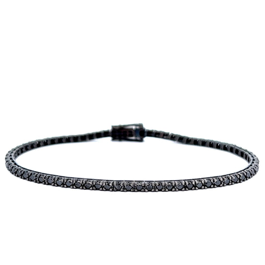 Black Diamond Tennis Bracelet - AB0252