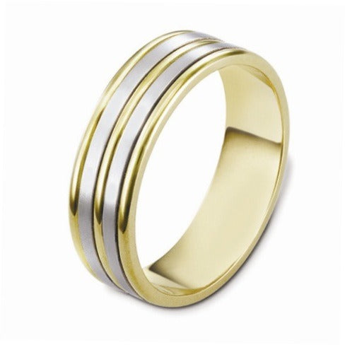 DORA Two Tone Mens Wedding Band - E1152