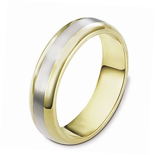 DORA Two Tone Mens Wedding Band - F1140