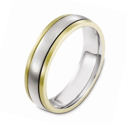 DORA Two Tone Mens Wedding Band - F1543