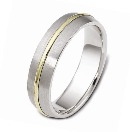 DORA Two Tone Mens Wedding Band - F1617