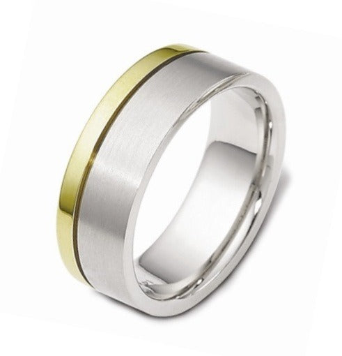 DORA Two Tone Mens Wedding Band - F1810