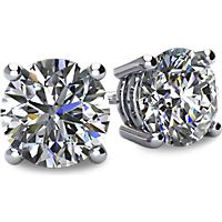 Four Prong Round Diamond Stud Earrings - STB2