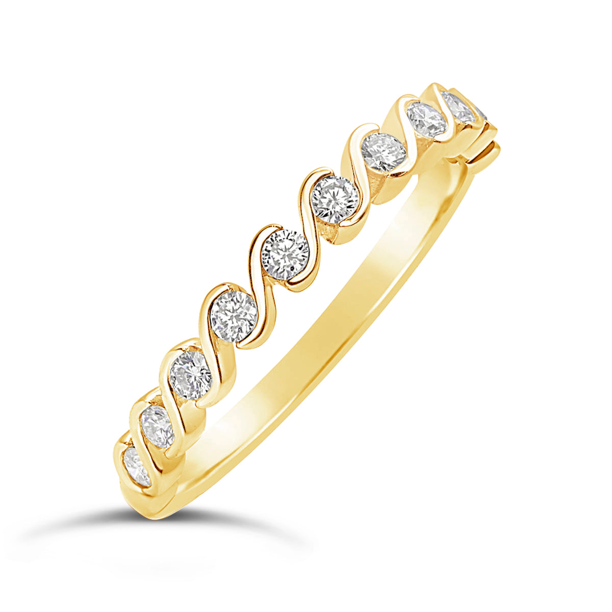 Modern Diamond Wedding Band - GR13623