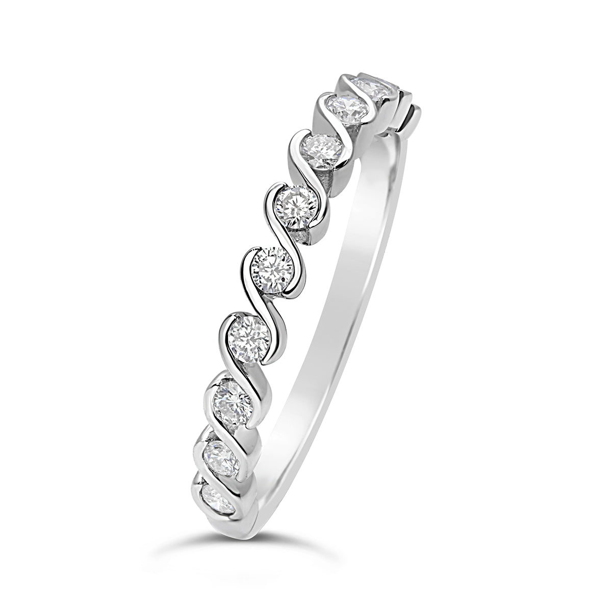 Modern Diamond Wedding Band - GR13623