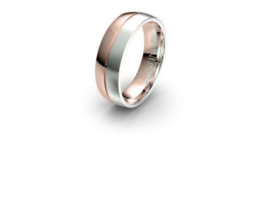 Infinity Two-Tone Mens Wedding Band - IN1007