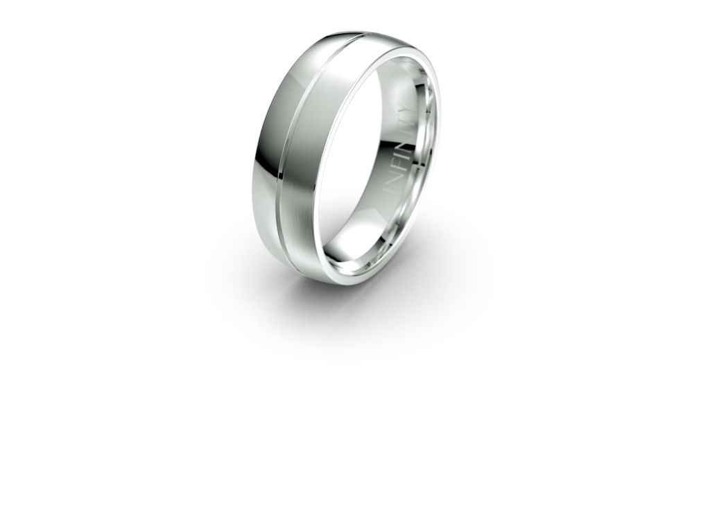 Infinity Two-Tone Mens Wedding Band - IN1007