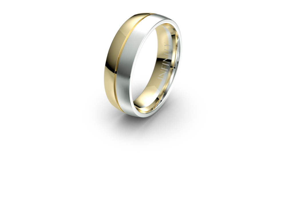 Infinity Two-Tone Mens Wedding Band - IN1007