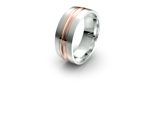 Infinity Centre Channel Mens Wedding Band - IN1020