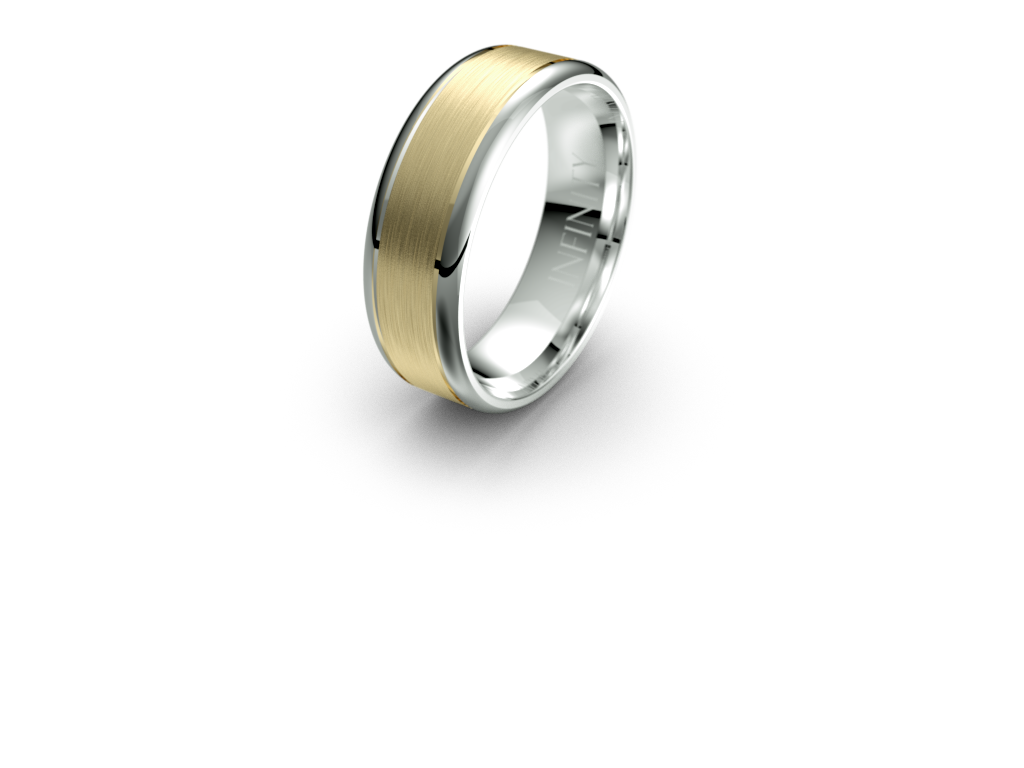 Infinity Mens Wedding Band with Rounded Edges- IN1023