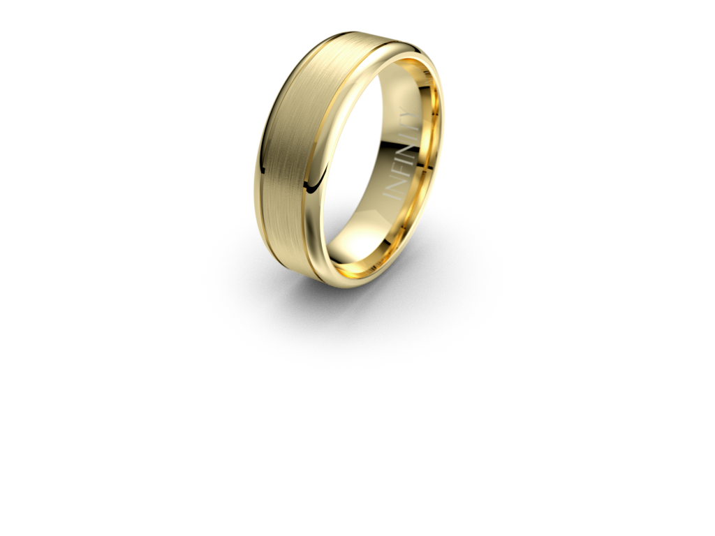 Infinity Mens Wedding Band with Rounded Edges- IN1023