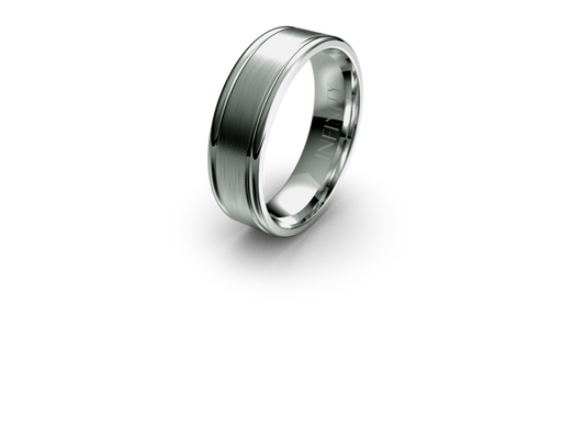 Infinity Mens Wedding Band with Defined Round Edging- IN1036