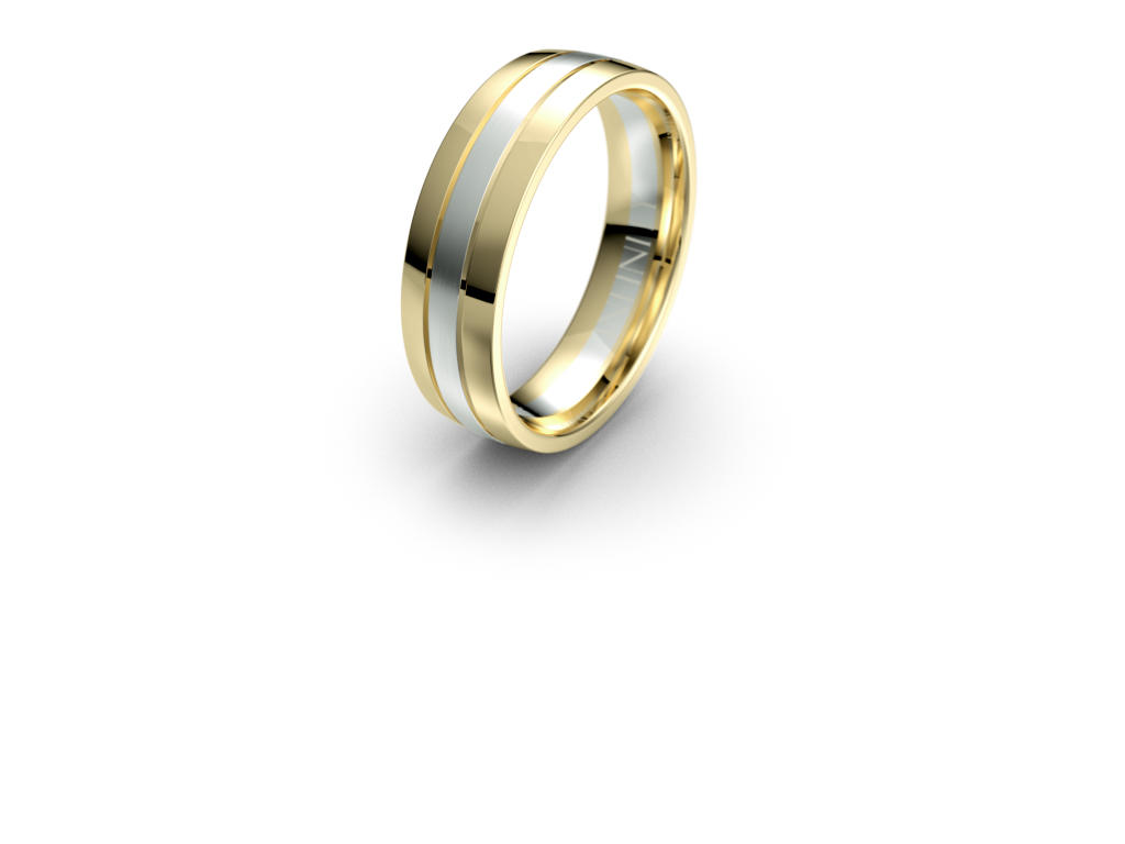 Infinity Mens Wedding Band with Parrellel Lines - IN1038