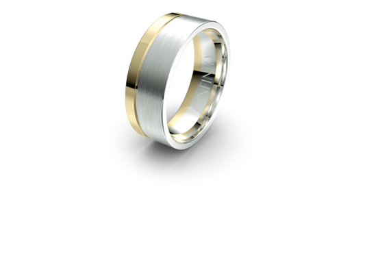 Infinity Two Tone Mens Wedding Band - IN1046