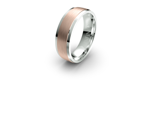 Infinity Two Tone Mens Wedding Band - IN1388