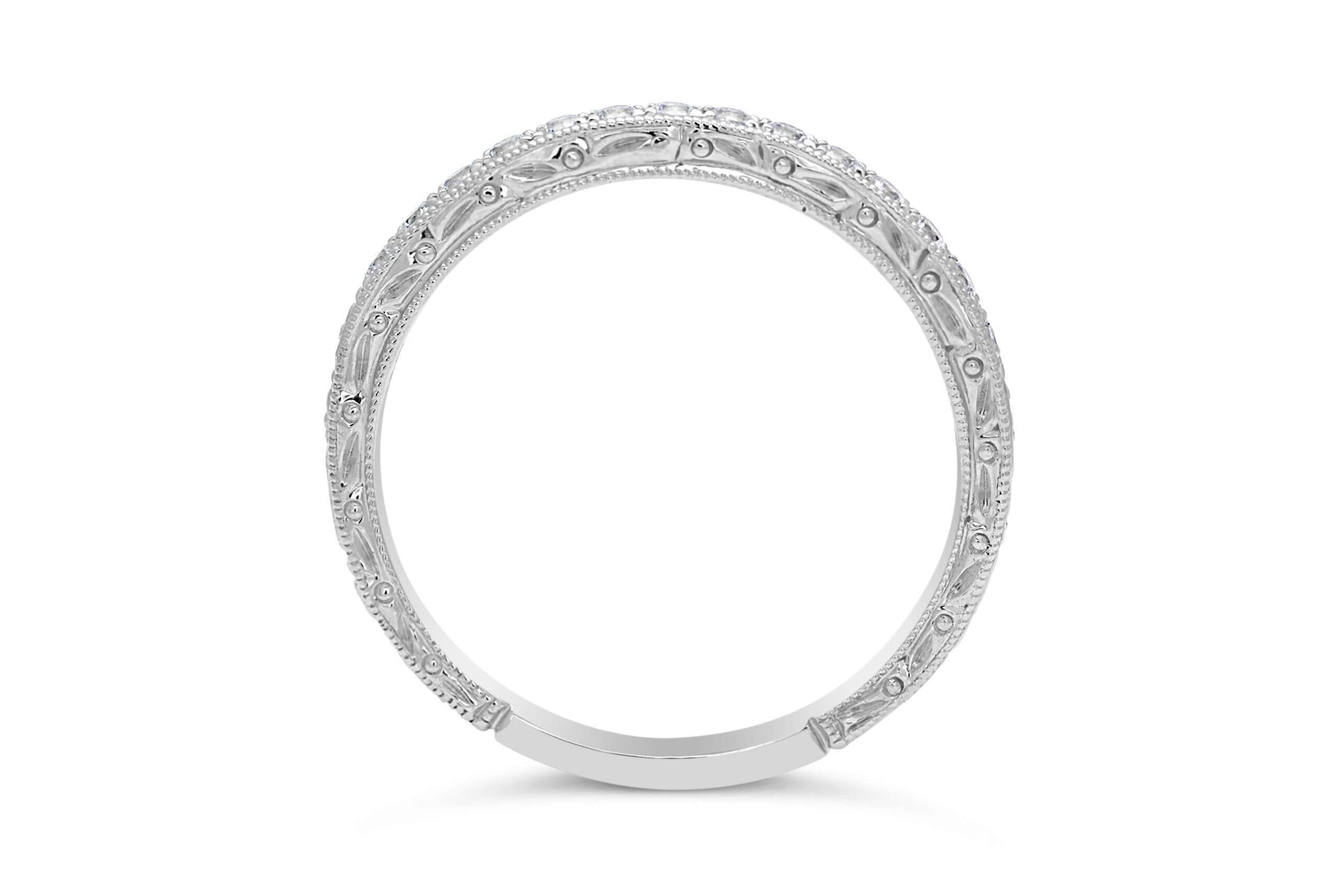 Art Deco Inspired Diamond Wedding Band - SNR367R