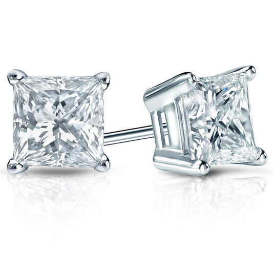 Princess Cut Diamond Stud Earrings - STPC