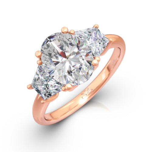 Oval Cut Three Stone Diamond Engagement Ring - CR3391