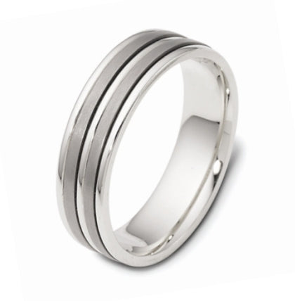 DORA Two Tone Mens Wedding Band - TI1152