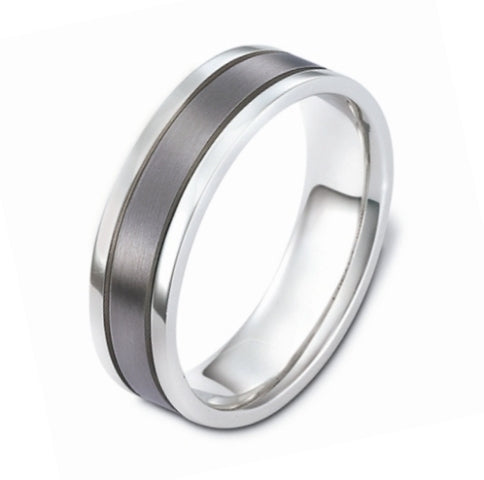 DORA Two Tone Mens Wedding Band - TI1730