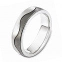 DORA Two Tone Mens Wave Wedding Band - TI1795