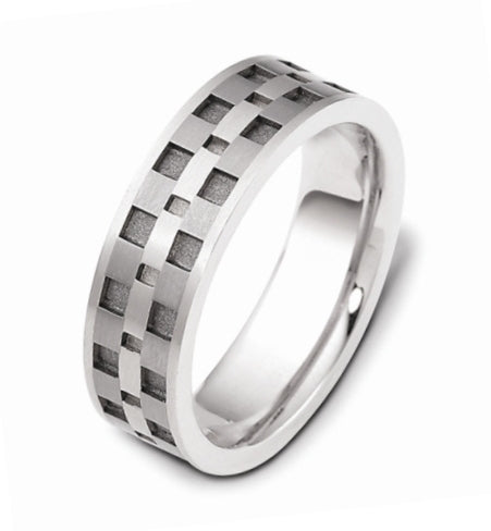 DORA Two Tone Mens Wedding Band - TI2229