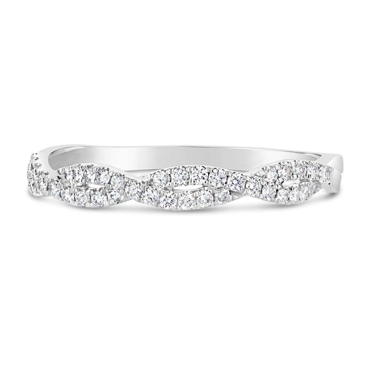 Interlaced Diamond Wedding Band - YJA7545R