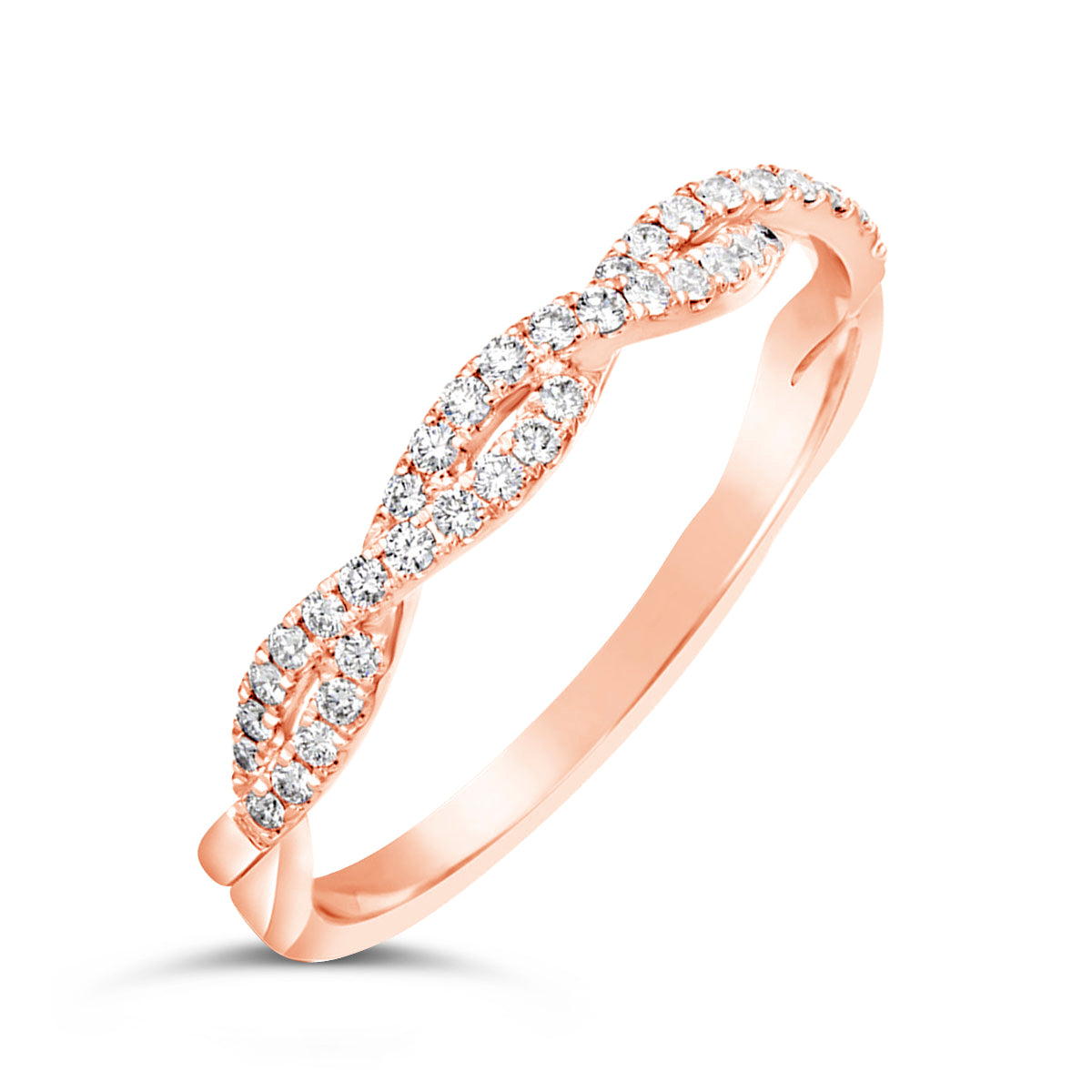 Interlaced Diamond Wedding Band - YJA7545R