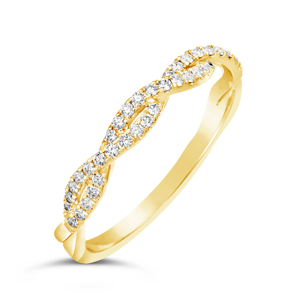 Interlaced Diamond Wedding Band - YJA7545R