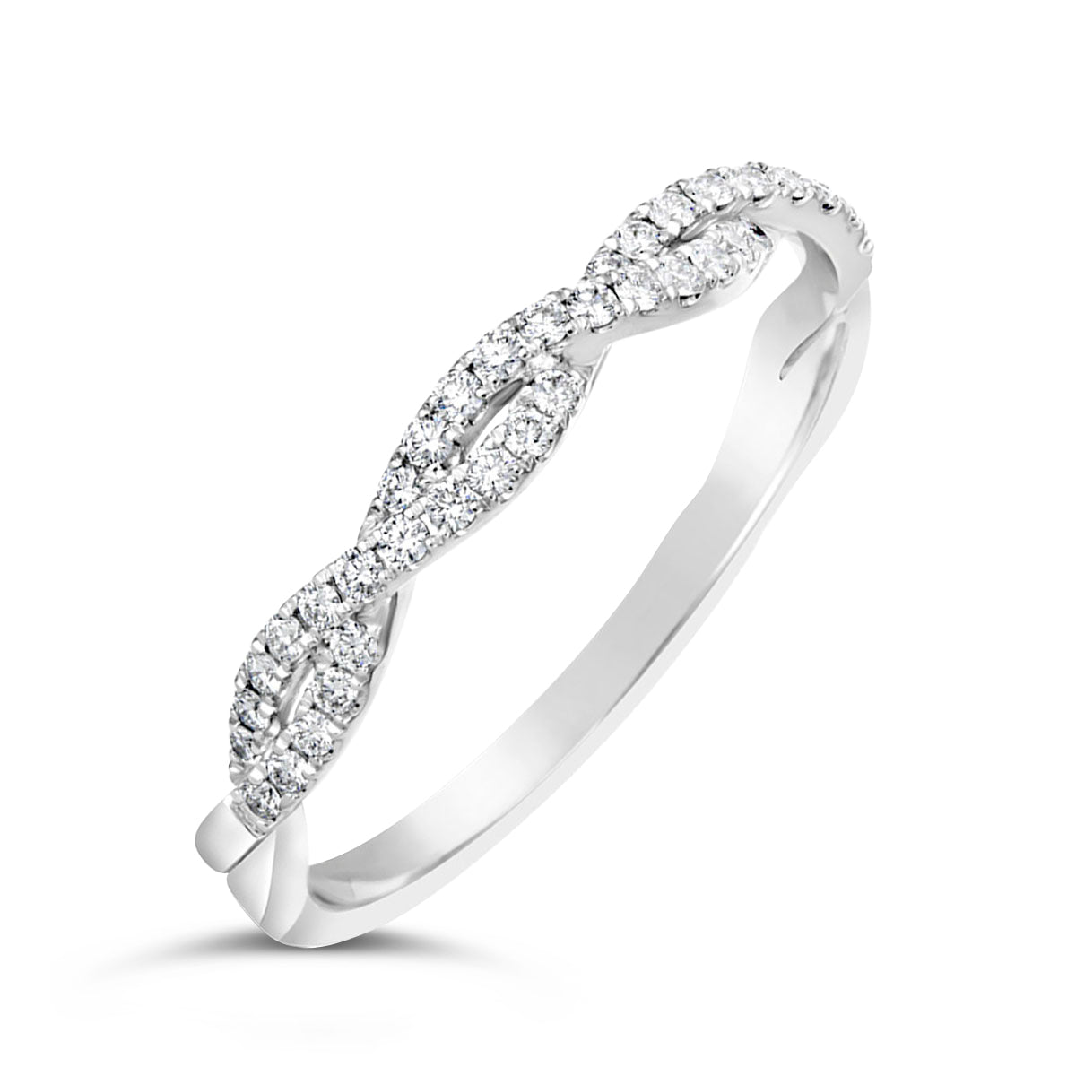 Interlaced Diamond Wedding Band - YJA7545R