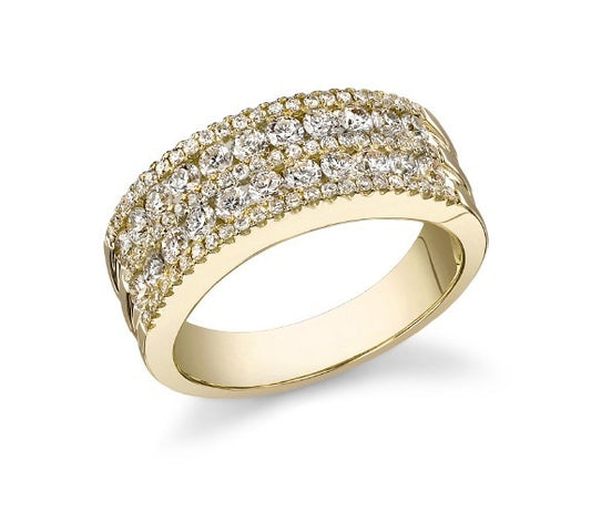 Yellow Gold Diamond Wedding Band - CR0573