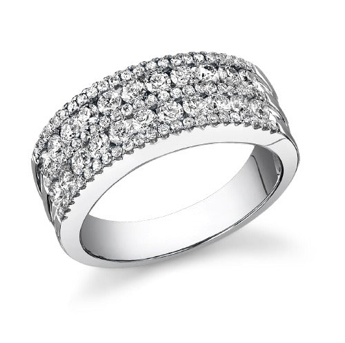 White Gold Diamond Wedding Band - CR0573