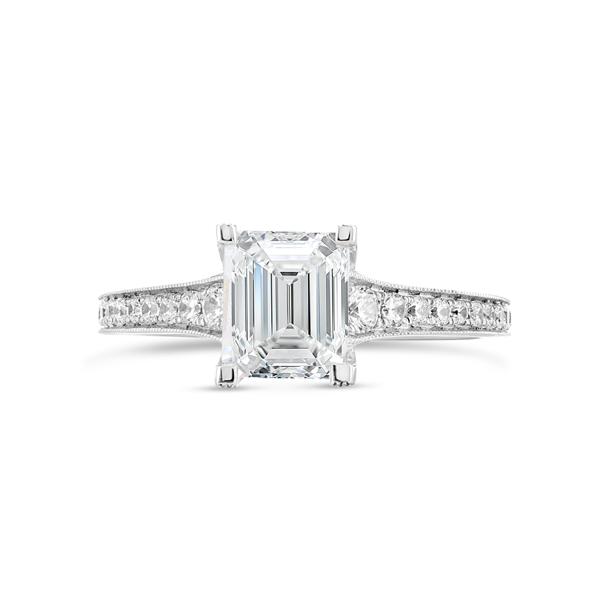 Emerald Cut Diamond Engagement Ring - ACB231 Melbourne