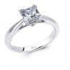 4 Claw Princess Cut Solitaire Engagement Ring - ACB001